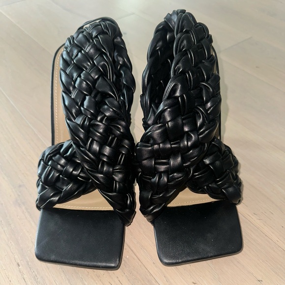 Ego Molly-Mae Impress Black Braided Heeled Sandals - Picture 2 of 6